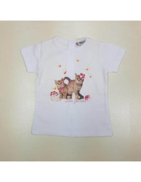 camicia cotone gatti neonata
