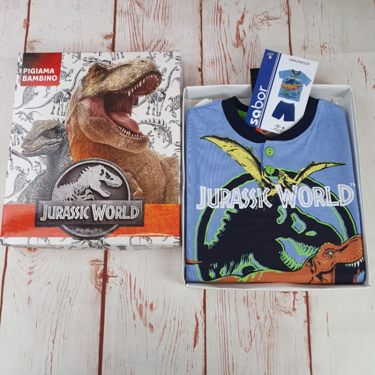 Jurassic World Pigiami Interi a Maniche Lunghe per Ragazzi Dinosauri 