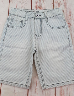bermuda jeans elasticizzato cotone elastico in vita regolabile ragazzo
