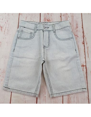 bermuda jeans elasticizzato cotone elastico in vita regolabile ragazzo