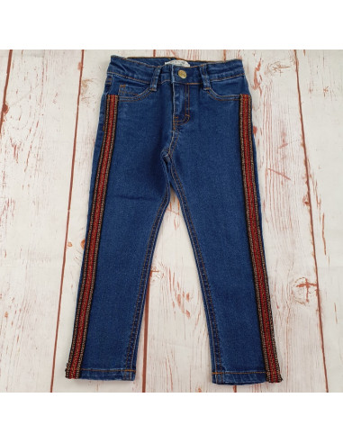 pantalone jeans elastico in vita regolabile bimba