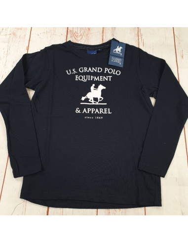 maglia t shirt cotone U.S.grand polo ragazzo
