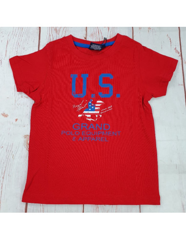 maglia t shirt cotone U.S.grand polo bimbo