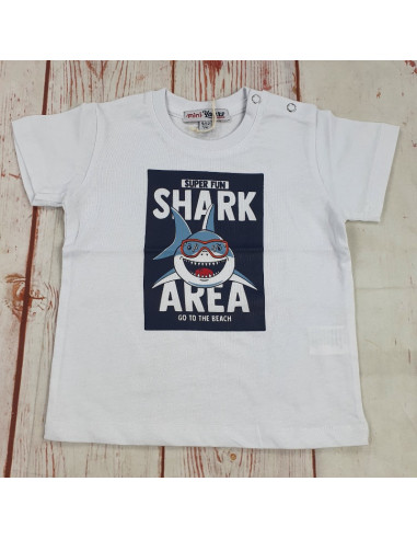 maglia t shirt cotone shark squalo neonato