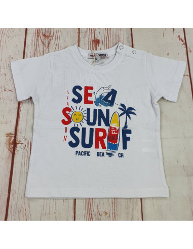 maglia t shirt cotone sea sun surf neonato