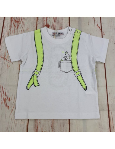 maglia t shirt cotone con zaino stampato neonato