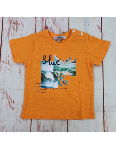 maglia t shirt cotone mare blue neonato