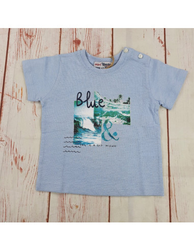 maglia t shirt cotone blue mare neonata