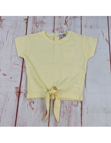 maglia t shirt cotone con nodo neonata