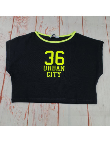 maglia t shirt cotone corta 36 urban city ragazza