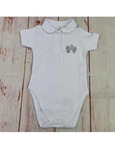 maglia polo cotone nazareno gabrielli vestibilita comoda fiocco neonata