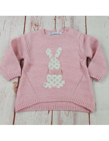 maglione misto lana coniglio oro neonata
