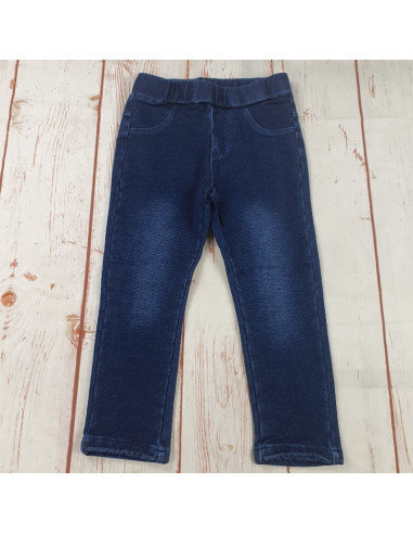 leggins jeans elastico in vita caldo cotone bimba