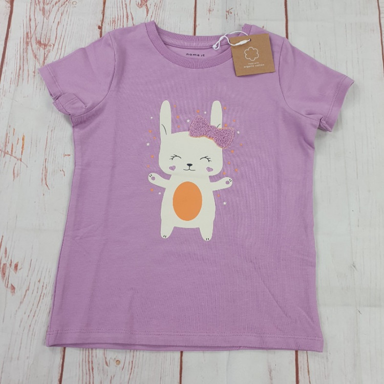 maglia t shirt cotone organic smile spugna bimba