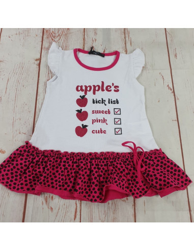 vestito cotone jersey apple neonata