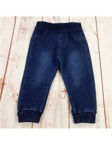 pantalone jeans elastico in vita con polsi neonato