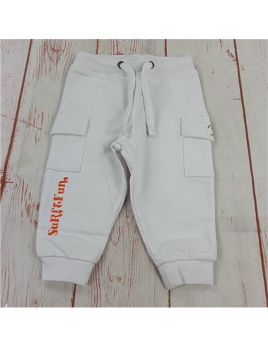 pantalone tuta felpa caldo cotone tasconi bianco culla