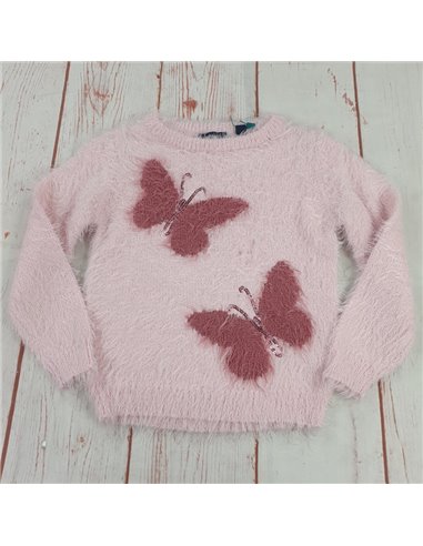 maglione invernale due farfalle bimba