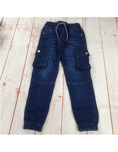 pantalone jeans elastico in vita tasconi ragazzo