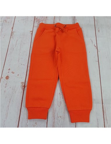 pantalone tuta felpa invernale arancio bimbo
