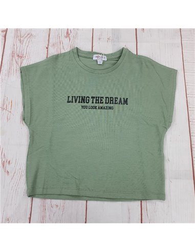 t shirt cotone lining the dream  ragazza