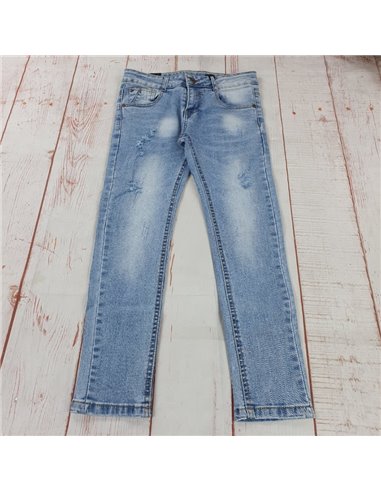 pantalone jeans elastico in vita regolabile rotture ragazzo