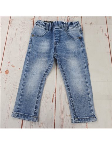 jeans elasticizzato con elastico in vita culla