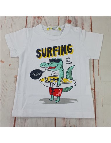 t shirt cotone surfing coccodrillo neonato