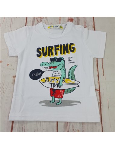 t shirt cotone surfing coccodrillo culla