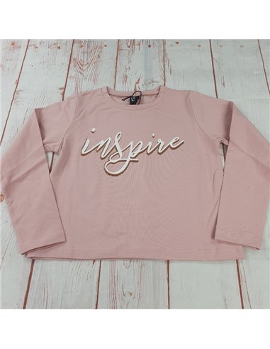 maglia cotone inspire rosa ragazza