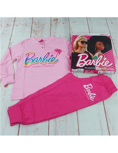 pigiama cotone barbie rosa bimba