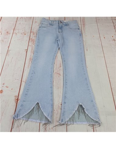 jeans elasticizzato spacchi catenelle ragazza