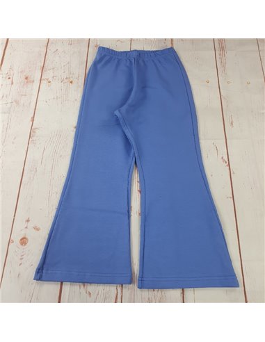 pantalone gamba larga felpa leggera azzurro  bimba