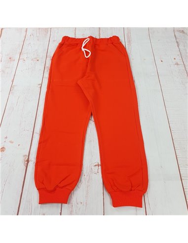 pantalone tuta felpa leggera arancio ragazzo