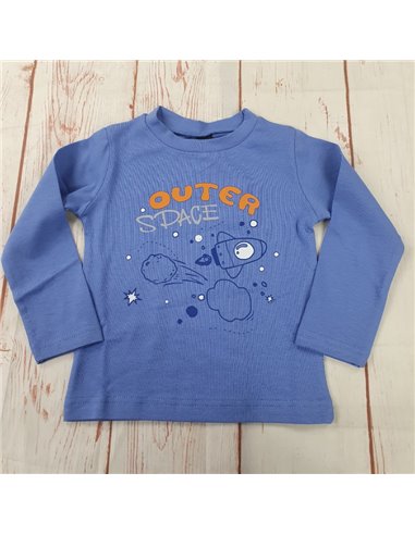 maglia cotone outer azzurra neonato