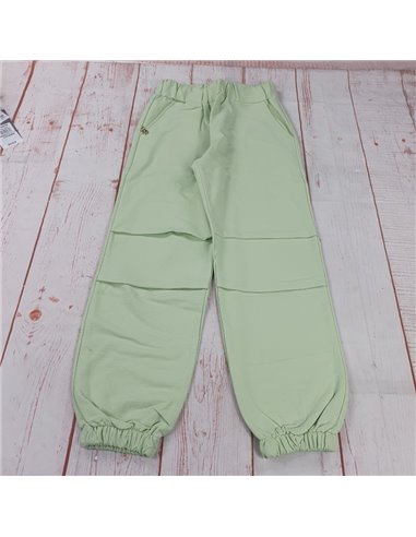 pantalone felpa leggera verde ragazza