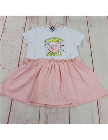 vestito maglina di cotone strawberry neonata