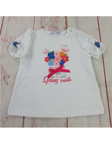 t shirt cotone fiori spring culla