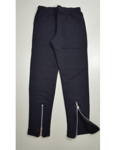 pantalone felpa leggera con zip ragazza