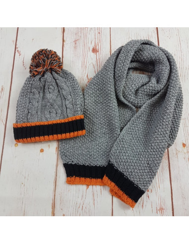 cappello e sciarpa maglia in caldo cotone neonato