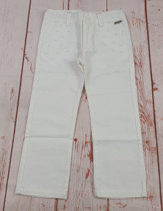 pantalone primavera 100% cotone elastico in vita regolabile bimbo